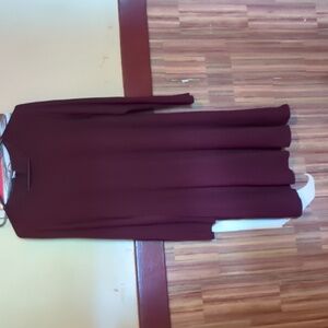 Women sweater dress size medium maroon in color